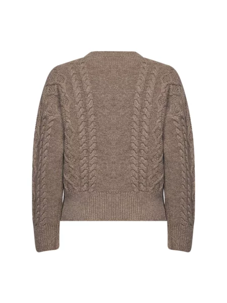Weekend Max Mara sweter wełniany WKDALBEN brązowy