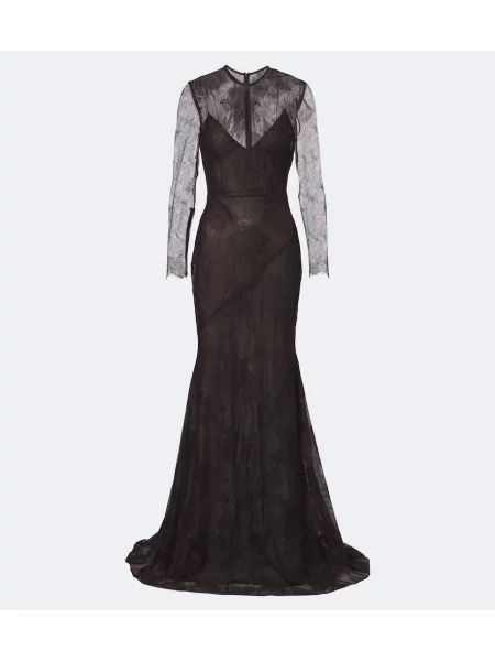 Rochie Alex Perry din dantelă maro