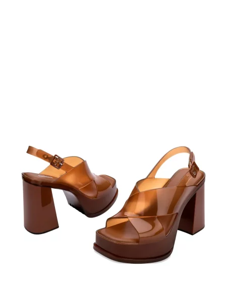 Pantofi cu toc Melissa cu platformă maro