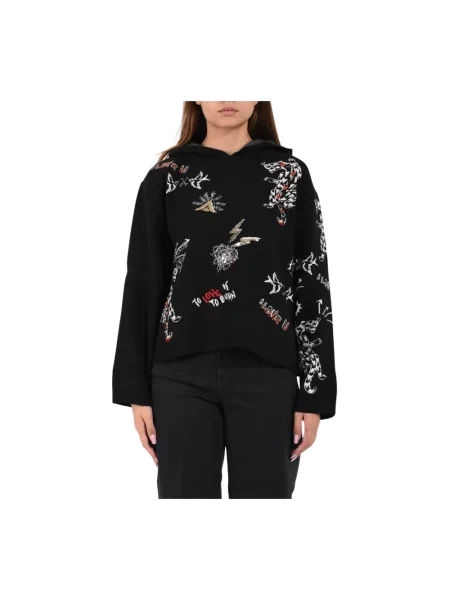 Bluza z kapturem Akep wełniana czarna