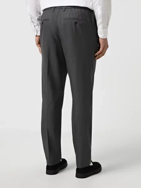 Шерстяные классические брюки Emporio Armani серые