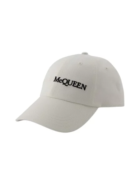 Czapka z daszkiem Alexander Mcqueen z logo biała