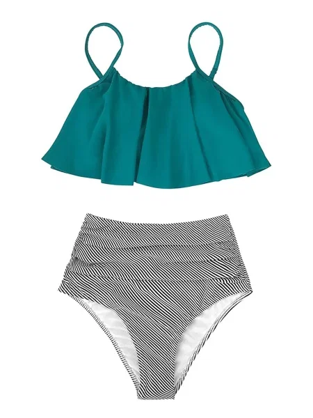 Купальник Cupshe зелений/чорний чорний