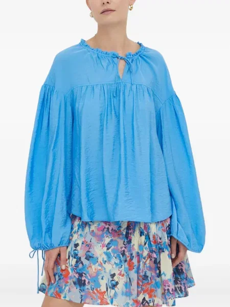 Блуза Day Birger Et Mikkelsen с волани синьо