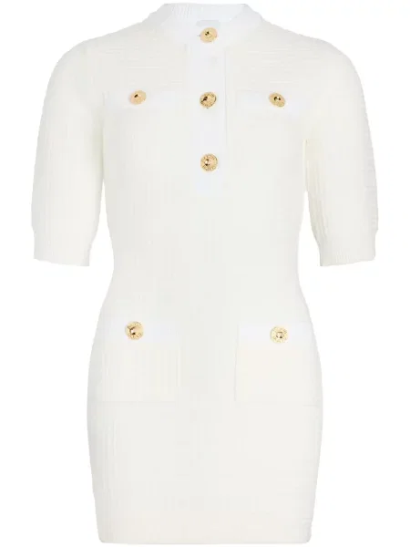 Rochie mini Patou tricotate alb