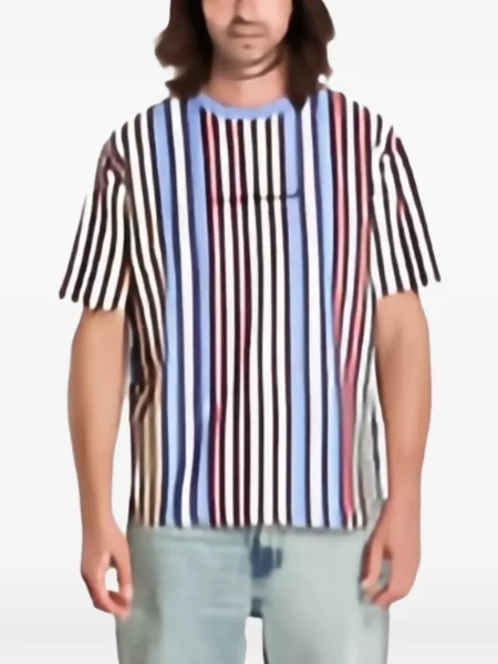 Tricou Guess cu dungi albastru