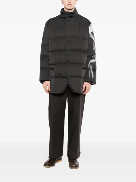 Geacă Yohji Yamamoto cu imagine negru