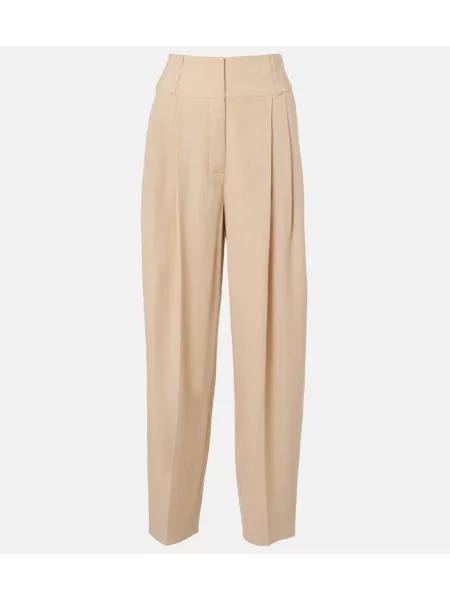 Pantaloni Toteme drapate bej