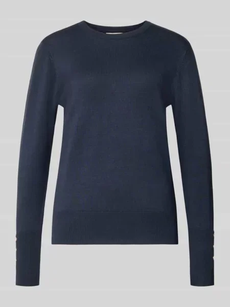 Sweter z dzianiny z mieszanka model KATIE' Free/quent granatowy