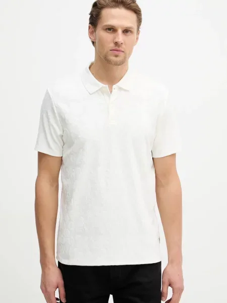 Guess tricou polo bej