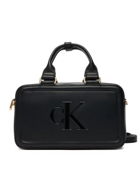 Kabelka Calvin Klein Bold Ck Bauletto Crossbody černá