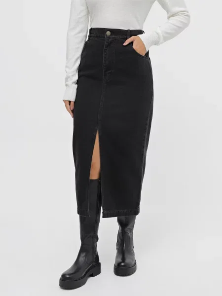 Braska Джинсова спідниця Без підкладки чорний