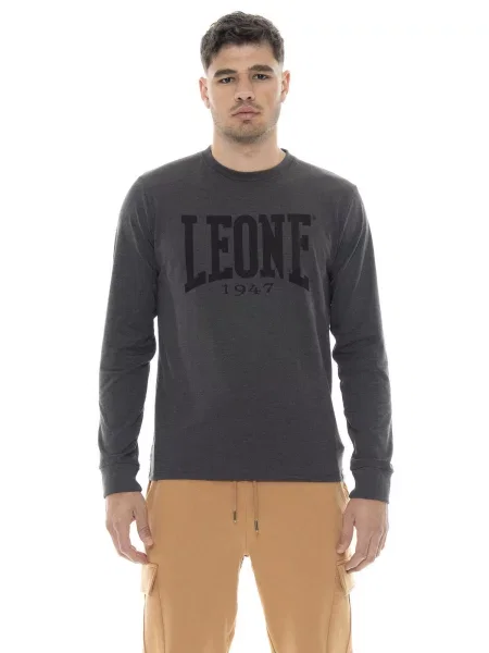 Leone Apparel koszulka z długim rękawem szara