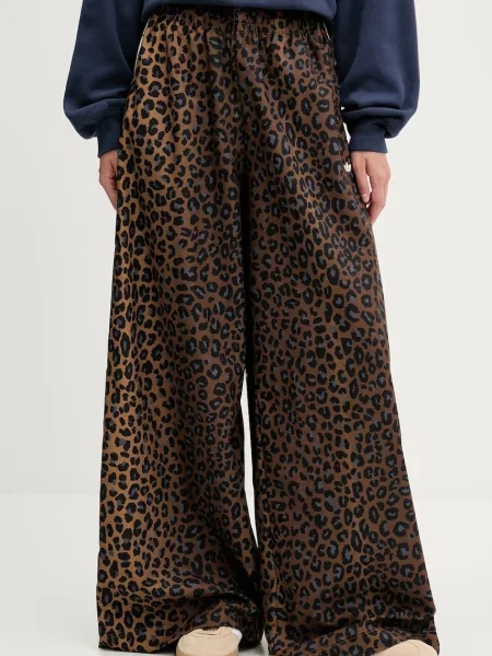 Adidas Originals spodnie dresowe wzorzyste brązowy