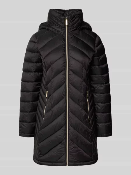 Płaszcz pikowany ze stójką model ‘Longline’ Michael Michael Kors czarny