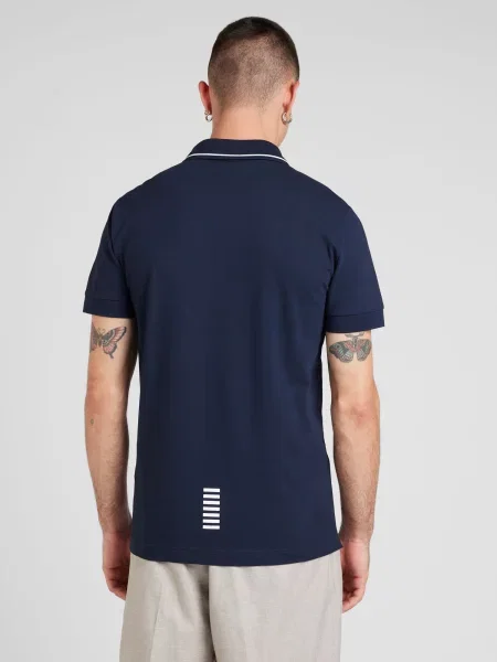 Emporio Armani Tricou polo PJVUZ Bleumarin alb