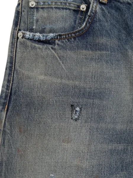 Lepršave traperice Enfants Riches Déprimés s izlizanim efektom plava