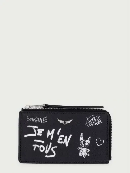 Zadig&Voltaire portofel pentru femei din piele negru