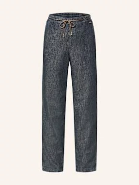 Marc Cain Jeansy Rhodos Z Błyszczącą Przędzą blau