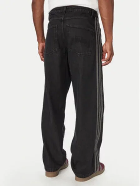 Adidas Jeans hlače Sst Denim Jeans Mid-Rise Straight Leg črna