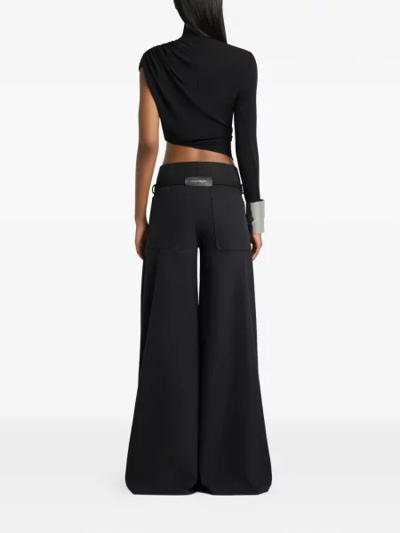 Pantaloni palazzo Courreges negru