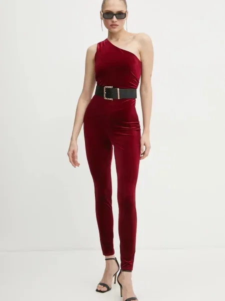 Guess salopeta de catifea BAILEY bordo