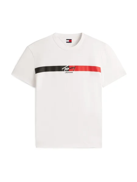 Tommy Jeans Tricou roșu / negru alb