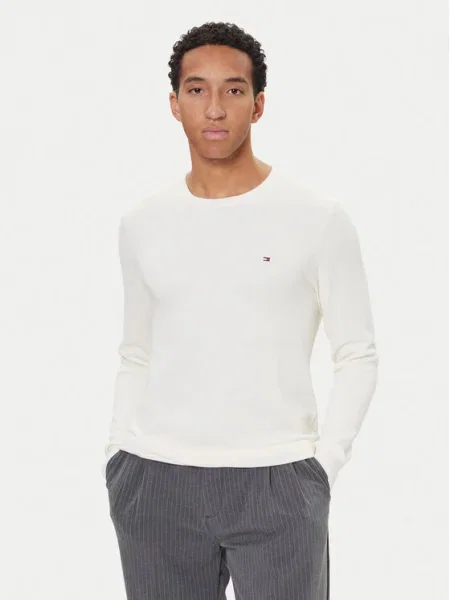 Tommy Hilfiger Pulover Essential Écru