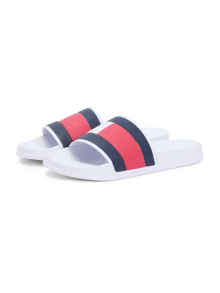 Saboți Tommy Hilfiger alb