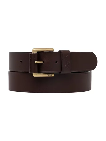 Pasek Polo Ralph Lauren skórzany brązowy