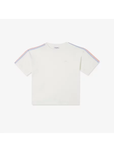 Lacoste Koszulka Relaxed Fit Crew Neck biały