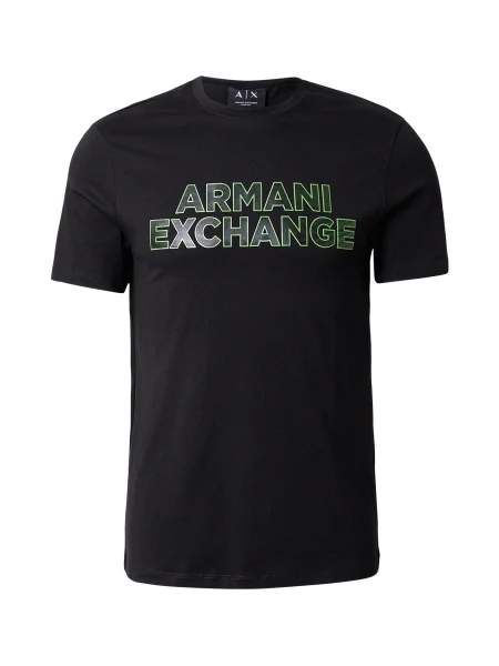 ARMANI EXCHANGE Tricou verde deschis negru