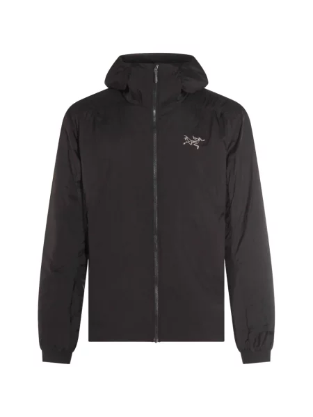 Geacă Arc'teryx cu broderie cu glugă negru