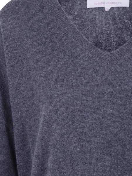 Kašmyro megztinis Absolut Cashmere v formos iškirpte pilka