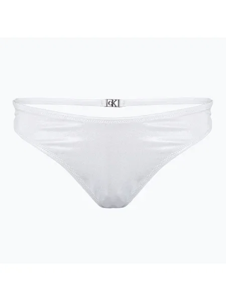 Olcsóbban. Calvin Klein Tanga fürdőruha alsó fehér. Méret: M ezüstszínű