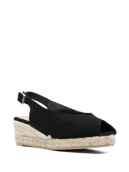 Espadrile Castaner cu pană negru