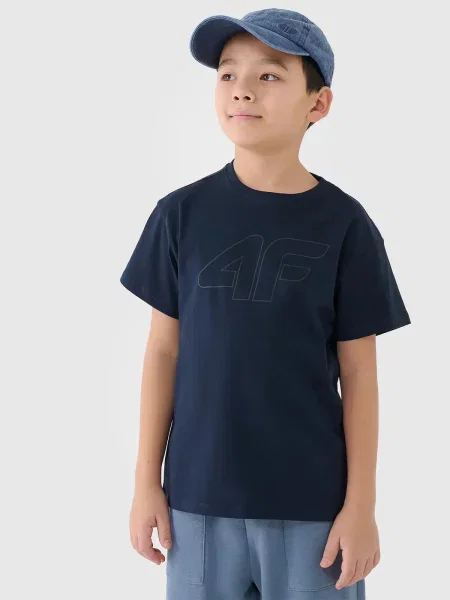 4F koszulka t-shirt dla chłopca granatowa
