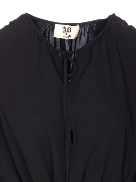 Rochie maxi Aniye By cu decolteu în V lungă de costum negru