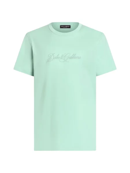 Tricou Dolce & Gabbana cu broderie verde