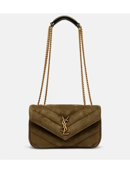 Geantă Saint Laurent din piele de căprioară maro