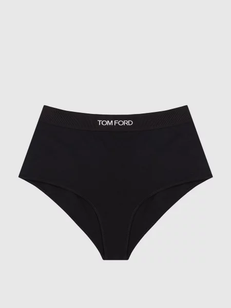 Трусики з високою посадкою з візерунком логотипа Tom Ford чорні