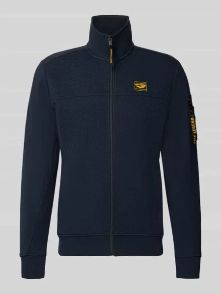 Bluza rozpinana ze stójką i naszywką z logo Pme Legend granatowa