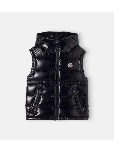 Gyerek pehelymellény Moncler Enfant fekete