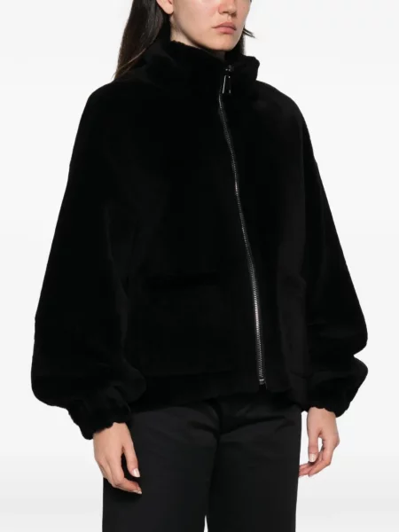 Reversibil haină din piele de oaie Simonetta Ravizza negru