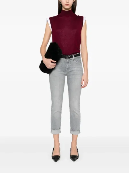 Дънки skinny fit 7 For All Mankind сиво