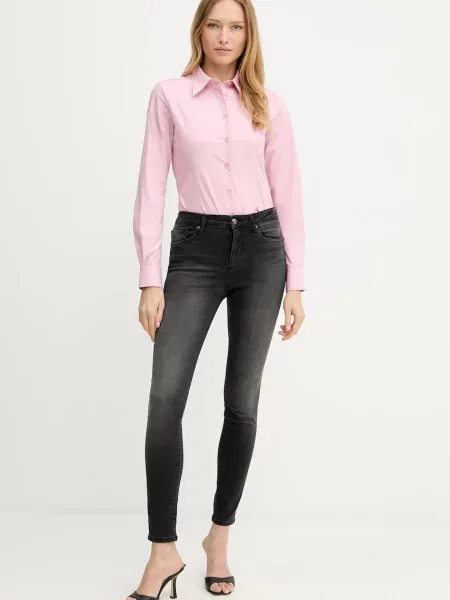 Классическая ошейниковый рубашка Silvian Heach розовая