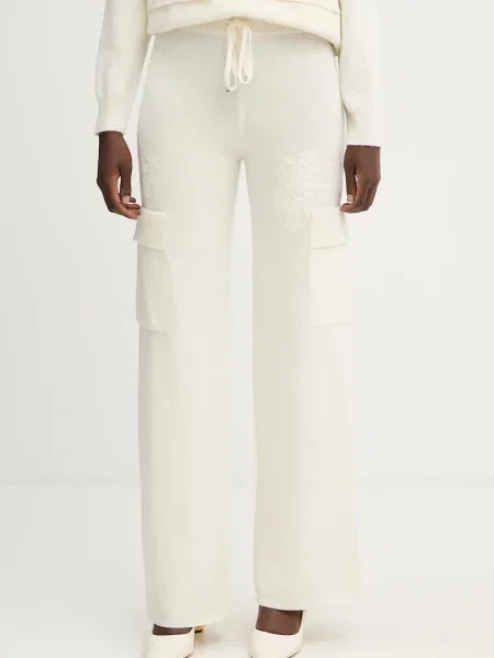 Spodnji del trenirke z dodatkom volne Ermanno Firenze bež