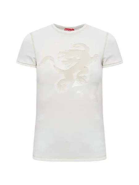 Tricou Diesel cu aplicații alb