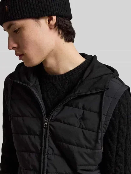 Bluza rozpinana ze steppowanym przodem Polo Ralph Lauren czarna