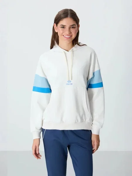 Tommy Life Majica Sweatshirts modra bela